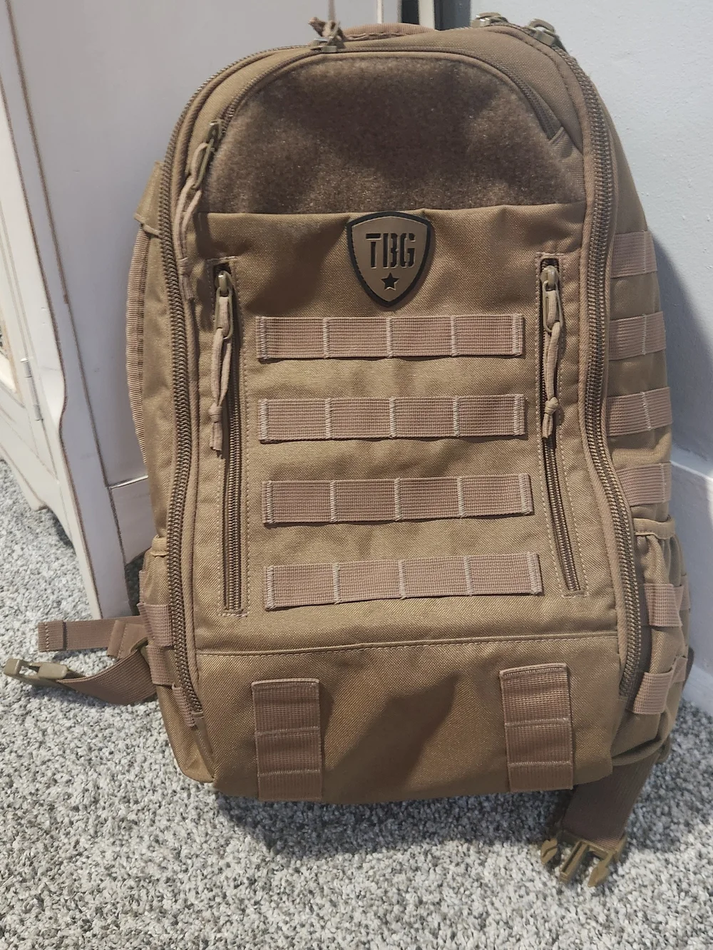 Tactical Baby Gear Daypack Diaper travel Bag Backpack Coyote Brown W/ Patch
